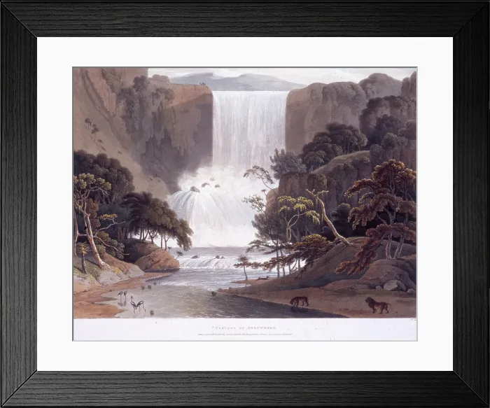 Framed Print : Cascade on Sneuwberg, 1804. Creator: Samuel Daniell. Cascade on Sneuwberg, 1804. Creator: Samuel Daniell Framed Print : Cascade on Sneuwberg, 1804. Creator: Samuel Daniell. Cascade on Sneuwberg, 1804. Creator: Samuel Daniell