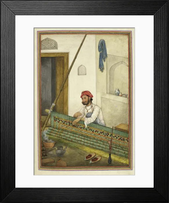 Framed Print : A screen-maker, possibly of the Dumna caste, 1825. Creator: Anon Framed Print : A screen-maker, possibly of the Dumna caste, 1825. Creator: Anon