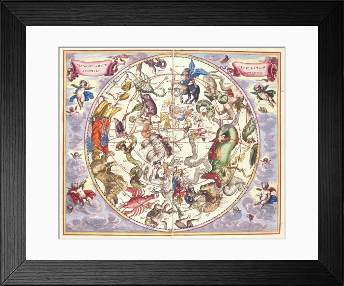 Framed Print : Hemisphaerium Australe, 1660. Creator: Unknown Framed Print : Hemisphaerium Australe, 1660. Creator: Unknown