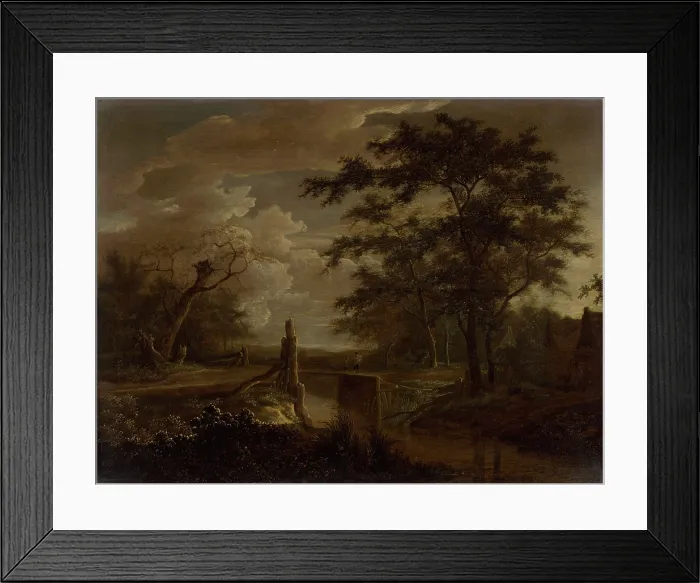 Framed Print : Landscape with River and Bridge, last third 17th century. Creator: Adriaen Hendricksz. Verboom Framed Print : Landscape with River and Bridge, last third 17th century. Creator: Adriaen Hendricksz. Verboom