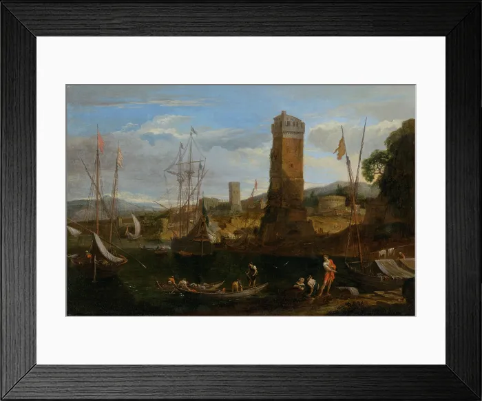 Framed Print : Seaside Landscape I, 1660. Creator: Adriaan van der Cabel Framed Print : Seaside Landscape I, 1660. Creator: Adriaan van der Cabel