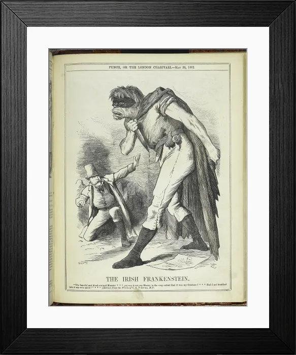 Framed Print : The Irish Frankenstein, 1882. Creator: Unknown Framed Print : The Irish Frankenstein, 1882. Creator: Unknown