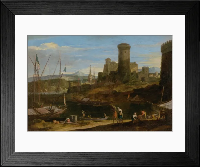 Framed Print : Seaside Landscape II, 1660. Creator: Adriaan van der Cabel Framed Print : Seaside Landscape II, 1660. Creator: Adriaan van der Cabel