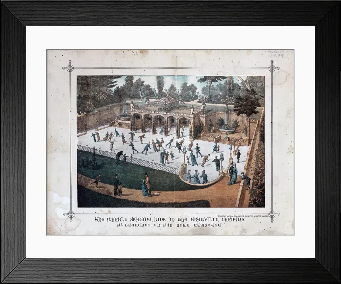 Framed Print : Marble skating rink, c1882. Creator: Clement Smith & Co Framed Print : Marble skating rink, c1882. Creator: Clement Smith & Co