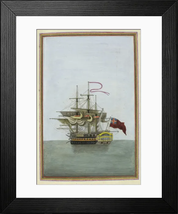 Framed Print : Ship's captain, represented by the Mars, a naval battleship prominent in the Napoleonic... 1825 Framed Print : Ship's captain, represented by the Mars, a naval battleship prominent in the Napoleonic... 1825