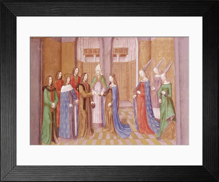 Framed Print : Marriage of Boemond and Constance of France, 1106, late 15th century. Creator: Unknown Framed Print : Marriage of Boemond and Constance of France, 1106, late 15th century. Creator: Unknown