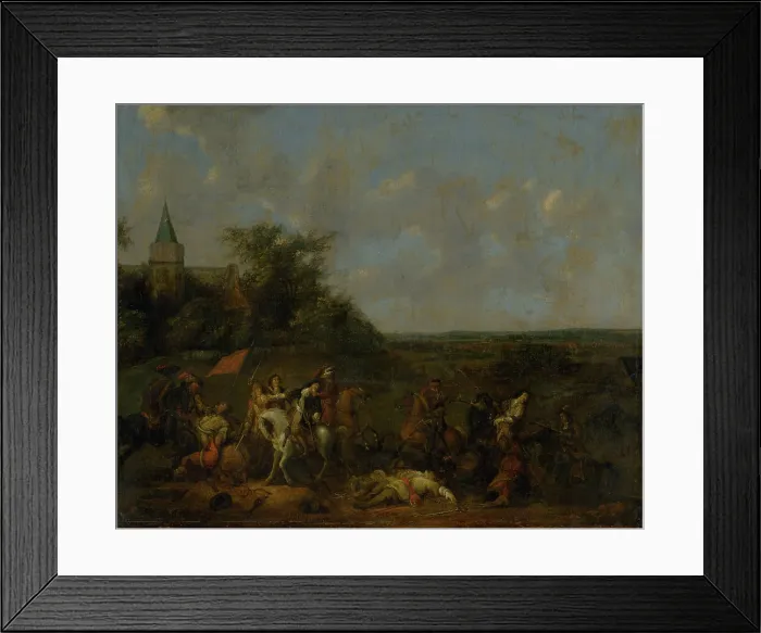 Framed Print : Cavalry battle, 1650-1700. Creator: Unknown Framed Print : Cavalry battle, 1650-1700. Creator: Unknown