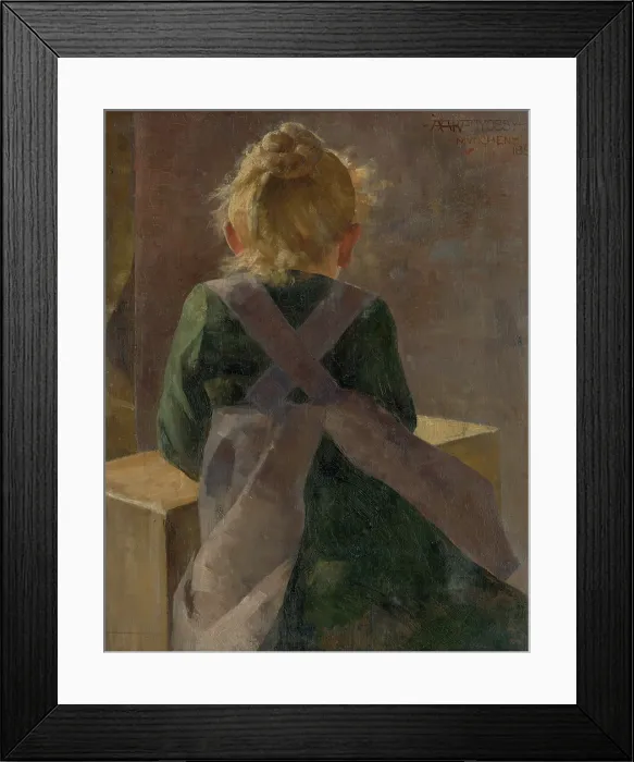 Framed Print : Little Girl, 1893. Creator: Akos von Aranyossy Framed Print : Little Girl, 1893. Creator: Akos von Aranyossy