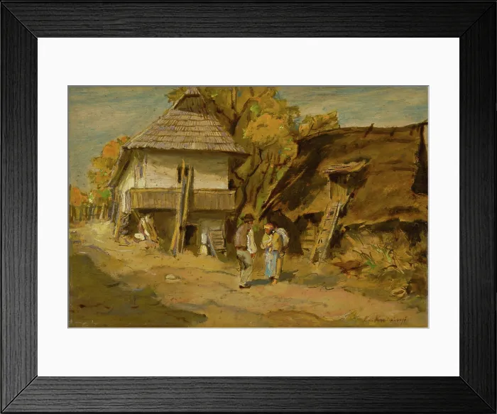 Framed Print : Scene in Lestiny, c1900. Creator: Alexander Kubinyi Framed Print : Scene in Lestiny, c1900. Creator: Alexander Kubinyi