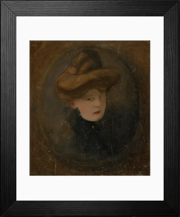Framed Print : Portrait of a Woman, 1900. Creator: Alexander Kubinyi Framed Print : Portrait of a Woman, 1900. Creator: Alexander Kubinyi
