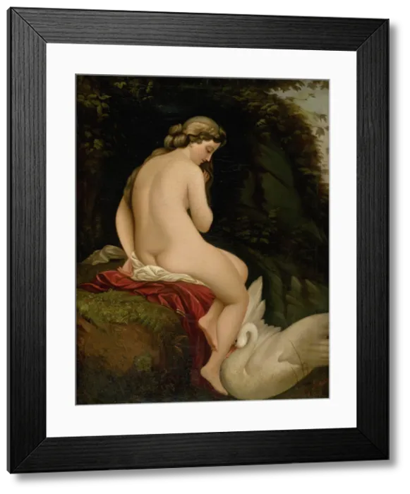 Framed Print : Leda and the Swan, 1862. Creator: Alexander Nyulassy Framed Print : Leda and the Swan, 1862. Creator: Alexander Nyulassy