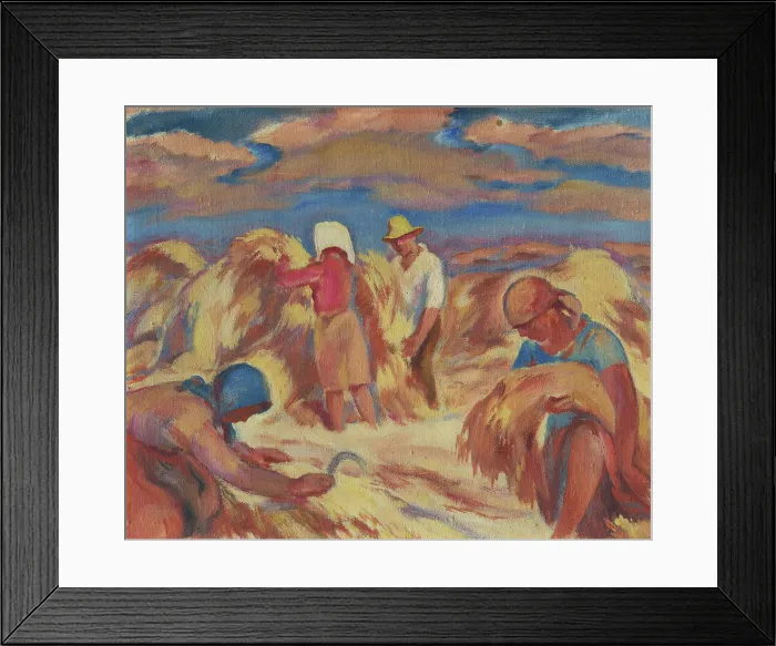 Framed Print : Harvesting, 1940-1945. Creator: Alois Holub Framed Print : Harvesting, 1940-1945. Creator: Alois Holub
