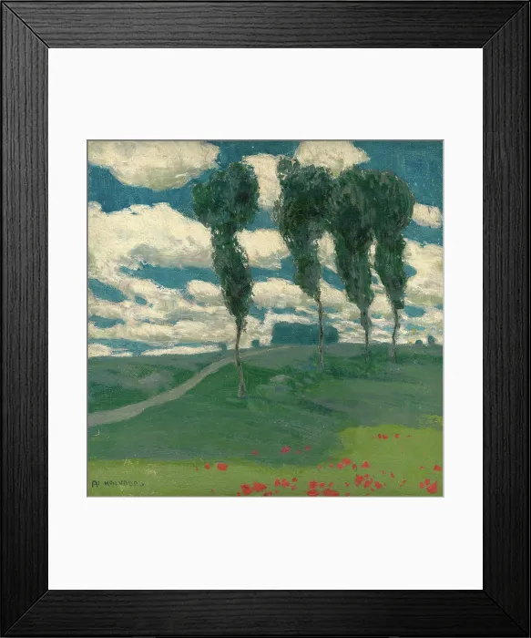 Framed Print : Spring landscape with poplar trees, 1914-1920. Creator: Alois Kalvoda Framed Print : Spring landscape with poplar trees, 1914-1920. Creator: Alois Kalvoda