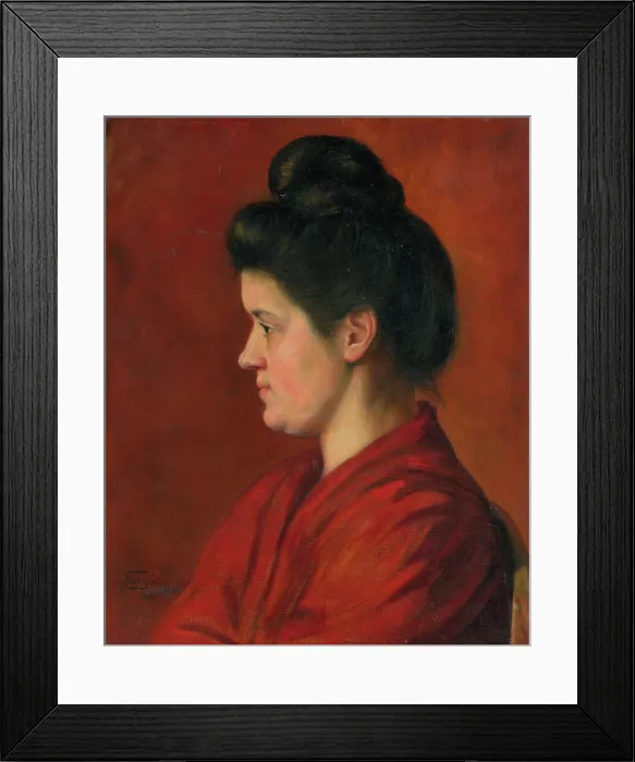 Framed Print : Woman's Head, 1901. Creator: Alojz Fabry. Woman's Head, 1901. Creator: Alojz Fabry Framed Print : Woman's Head, 1901. Creator: Alojz Fabry. Woman's Head, 1901. Creator: Alojz Fabry