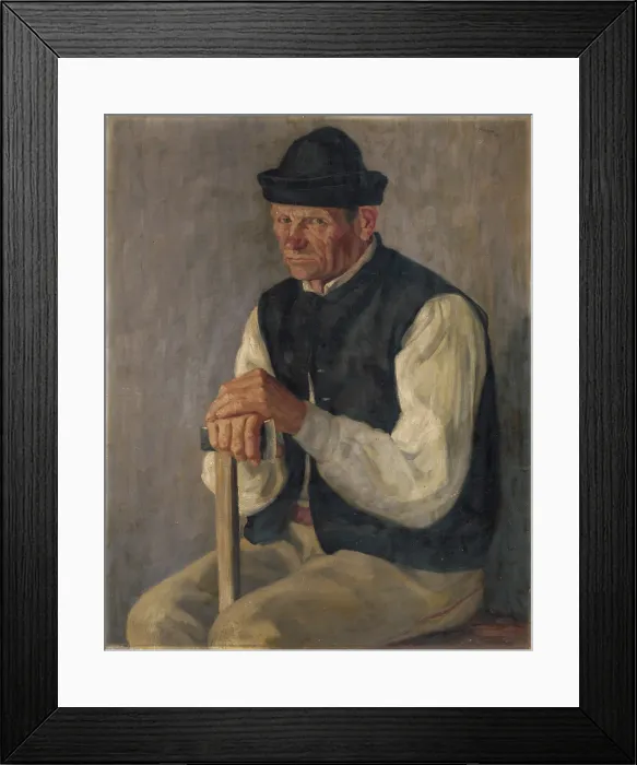 Framed Print : Study of a Seated Lumberjack, 1935. Creator: Andrej Kovacik Framed Print : Study of a Seated Lumberjack, 1935. Creator: Andrej Kovacik