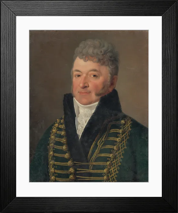 Framed Print : Portrait of a Man with a White Collar, around 1830-1840. Creator: Anton Einsle Framed Print : Portrait of a Man with a White Collar, around 1830-1840. Creator: Anton Einsle