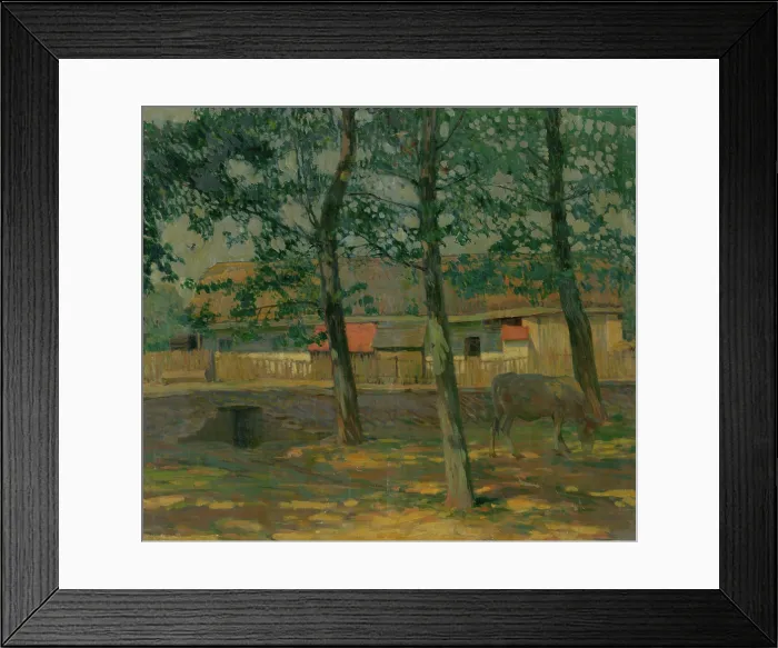 Framed Print : Farmyard, 1928-1938. Creator: Antonin Hudecek Framed Print : Farmyard, 1928-1938. Creator: Antonin Hudecek