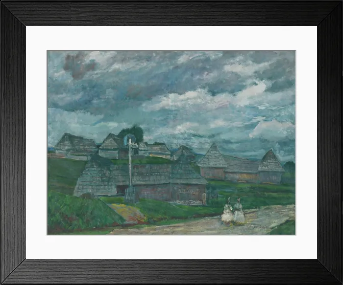 Framed Print : Scene in Eastern Slovakia, c1928. Creator: Antonin Hudecek Framed Print : Scene in Eastern Slovakia, c1928. Creator: Antonin Hudecek
