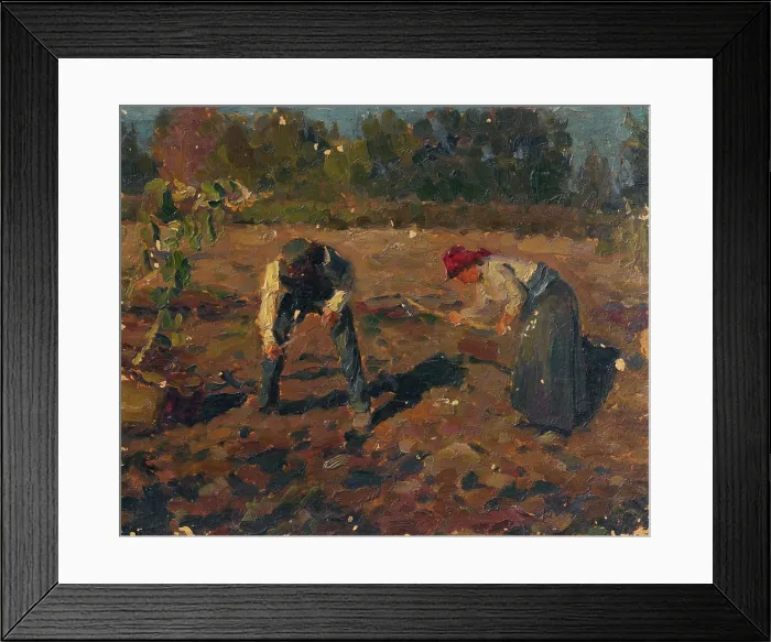 Framed Print : Potato Digging, around 1935. Creator: Teodor Jozef Mousson