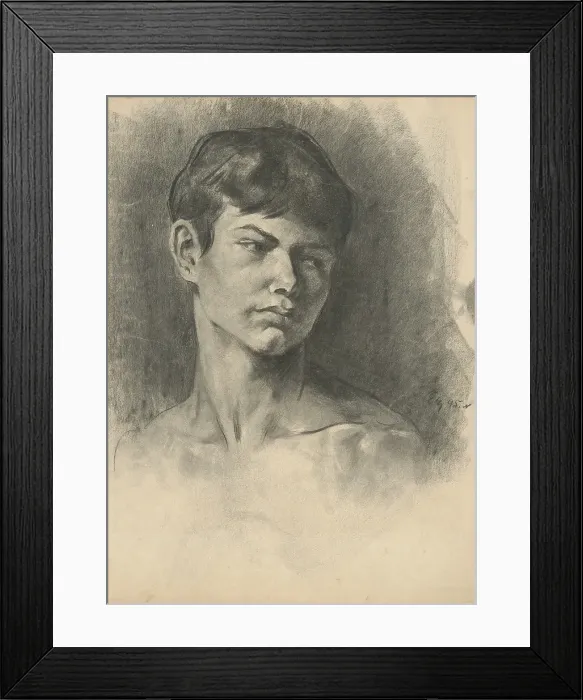 Framed Print : Boy's head, 1895. Creator: Julius Eder. Boy's head, 1895. Creator: Julius Eder Framed Print : Boy's head, 1895. Creator: Julius Eder. Boy's head, 1895. Creator: Julius Eder