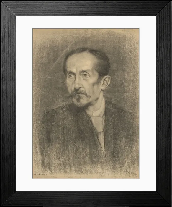 Framed Print : Portrait of a man, 1894. Creator: Julius Eder Framed Print : Portrait of a man, 1894. Creator: Julius Eder