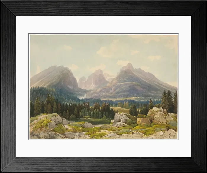 Framed Print : View of the Tatras, 1861 / 1863. Creator: Thomas Ender Framed Print : View of the Tatras, 1861 / 1863. Creator: Thomas Ender