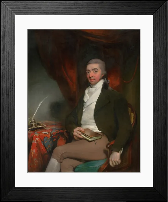 Framed Print : Portrait of a seated man with a book, 1790-1800. Creator: Thomas Lawrence Framed Print : Portrait of a seated man with a book, 1790-1800. Creator: Thomas Lawrence