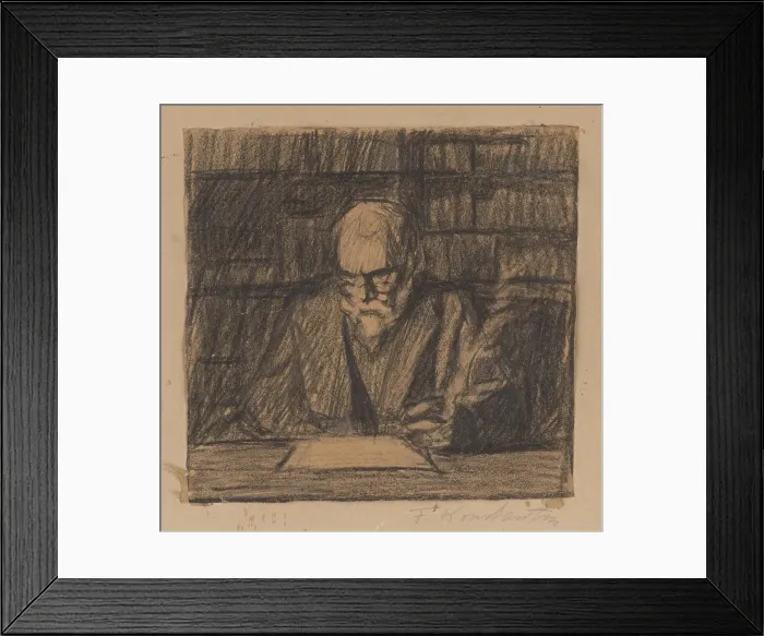 Framed Print : Study of a man, 1909-1914. Creator: Frida Konstantin Framed Print : Study of a man, 1909-1914. Creator: Frida Konstantin