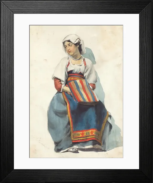 Framed Print : Woman from Dalmatia II. 1851-1853. Creator: Vojtech Klimkovic Framed Print : Woman from Dalmatia II. 1851-1853. Creator: Vojtech Klimkovic