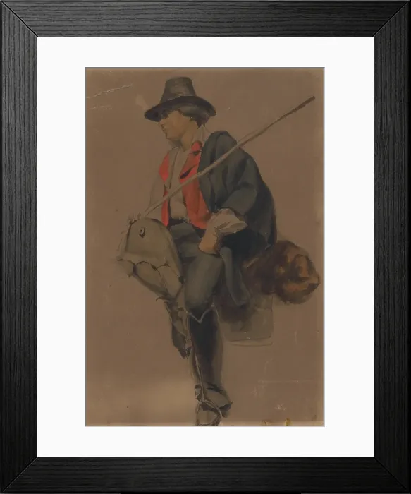 Framed Print : Study of a man from Albania, 1851-1853. Creator: Vojtech Klimkovic Framed Print : Study of a man from Albania, 1851-1853. Creator: Vojtech Klimkovic