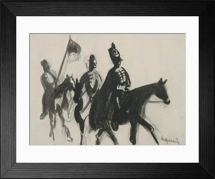 Framed Print : Riders, 1940-1944. Creator: Cyprian Majernik Framed Print : Riders, 1940-1944. Creator: Cyprian Majernik