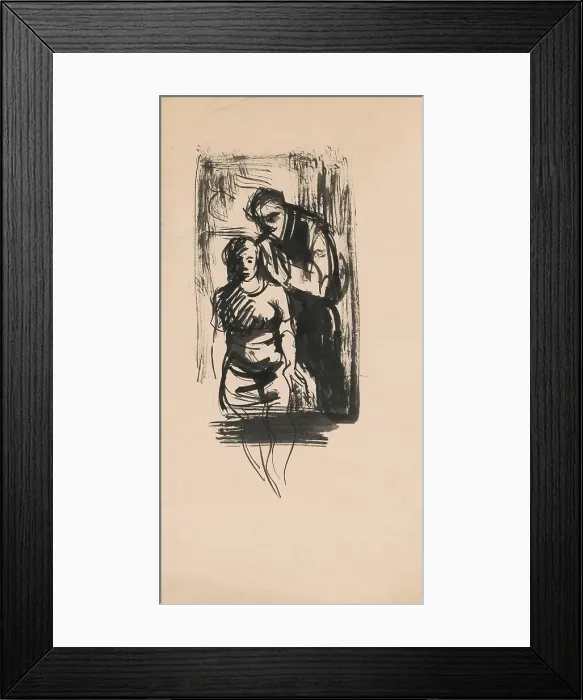 Framed Print : Lovers, 1940-1944. Creator: Jan Novak Framed Print : Lovers, 1940-1944. Creator: Jan Novak