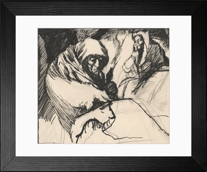 Framed Print : Two old women, 1940-1944. Creator: Jan Novak Framed Print : Two old women, 1940-1944. Creator: Jan Novak