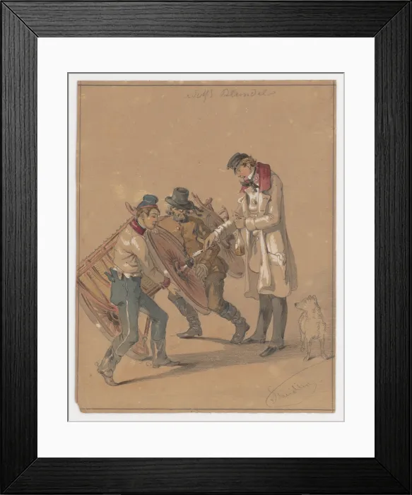 Framed Print : Oiling the Center Pin, around 1850. Creator: Friedrich Carl von Scheidlin Framed Print : Oiling the Center Pin, around 1850. Creator: Friedrich Carl von Scheidlin
