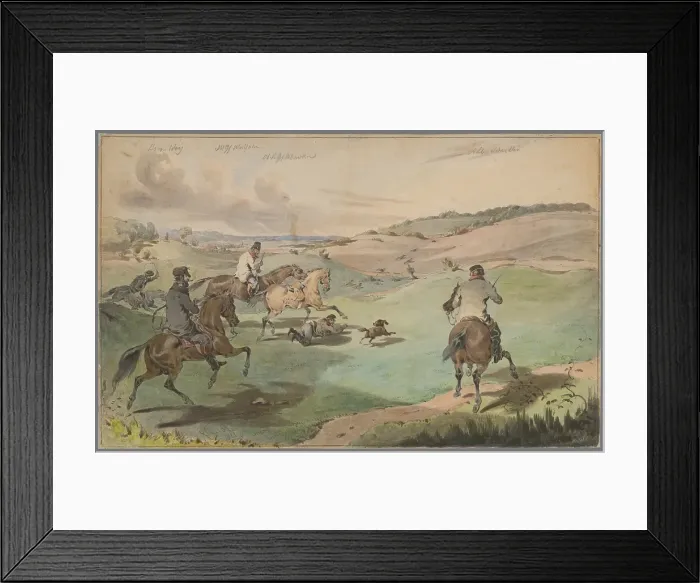 Framed Print : For hunting, 1851. Creator: Friedrich Carl von Scheidlin Framed Print : For hunting, 1851. Creator: Friedrich Carl von Scheidlin