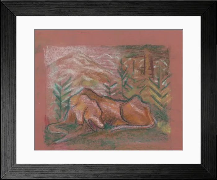 Framed Print : Dog in the forest, around 1937. Creator: Arnold Peter Weisz-Kubincan Framed Print : Dog in the forest, around 1937. Creator: Arnold Peter Weisz-Kubincan