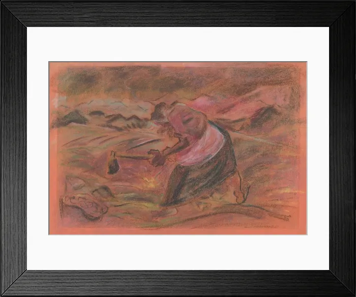 Framed Print : Picking potatoes, 1930-1935. Creator: Arnold Peter Weisz-Kubincan Framed Print : Picking potatoes, 1930-1935. Creator: Arnold Peter Weisz-Kubincan