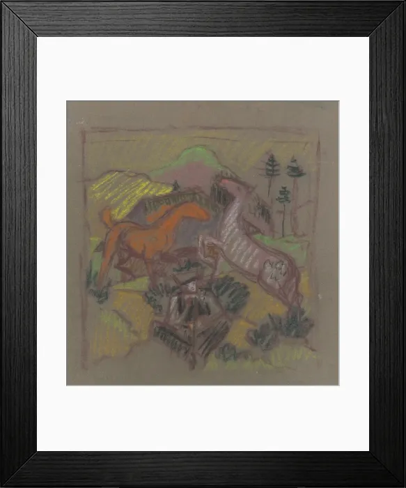 Framed Print : Horses in Pasture, 1940-1944. Creator: Arnold Peter Weisz-Kubincan Framed Print : Horses in Pasture, 1940-1944. Creator: Arnold Peter Weisz-Kubincan
