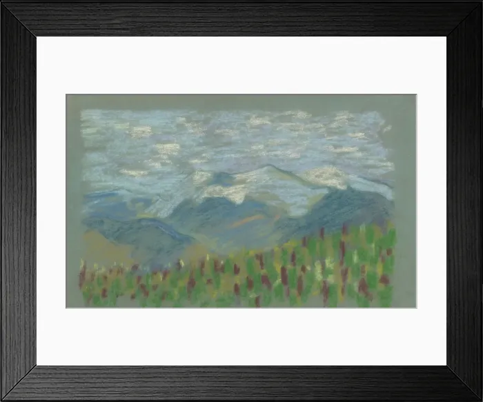Framed Print : Hillside landscape, 1935-1944. Creator: Arnold Peter Weisz-Kubincan Framed Print : Hillside landscape, 1935-1944. Creator: Arnold Peter Weisz-Kubincan