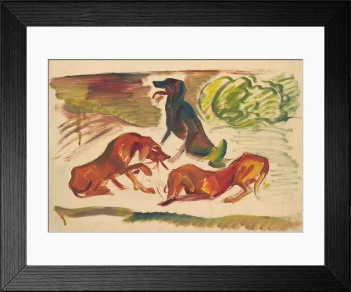 Framed Print : Dogs in the country, 1935-1944. Creator: Arnold Peter Weisz-Kubincan Framed Print : Dogs in the country, 1935-1944. Creator: Arnold Peter Weisz-Kubincan