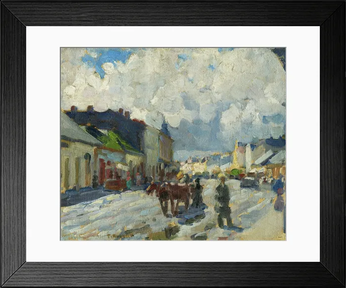 Framed Print : The main street in Michalovce, c1930. Creator: Teodor Jozef Mousson Framed Print : The main street in Michalovce, c1930. Creator: Teodor Jozef Mousson
