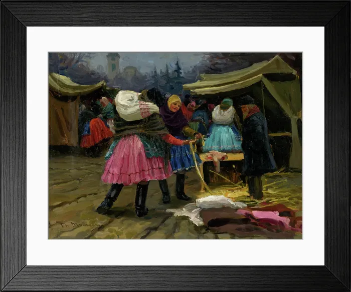Framed Print : At the market, c1923. Creator: Teodor Jozef Mousson Framed Print : At the market, c1923. Creator: Teodor Jozef Mousson