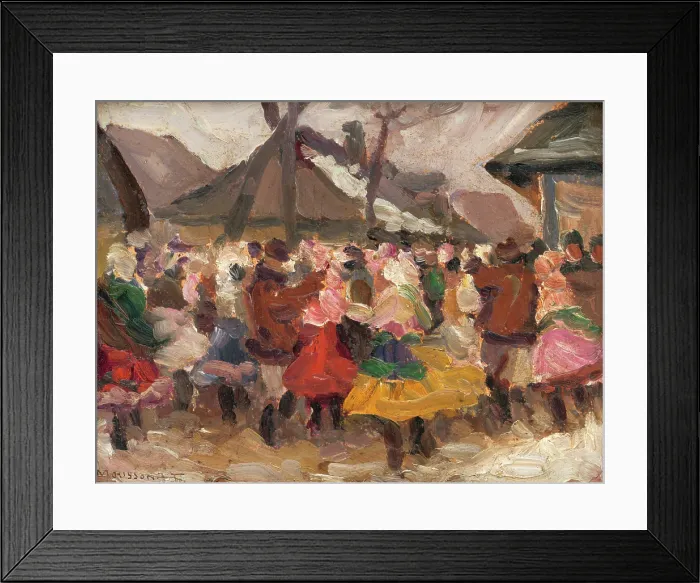 Framed Print : Study of Folk Merrymaking, around 1935. Creator: Teodor Jozef Mousson Framed Print : Study of Folk Merrymaking, around 1935. Creator: Teodor Jozef Mousson