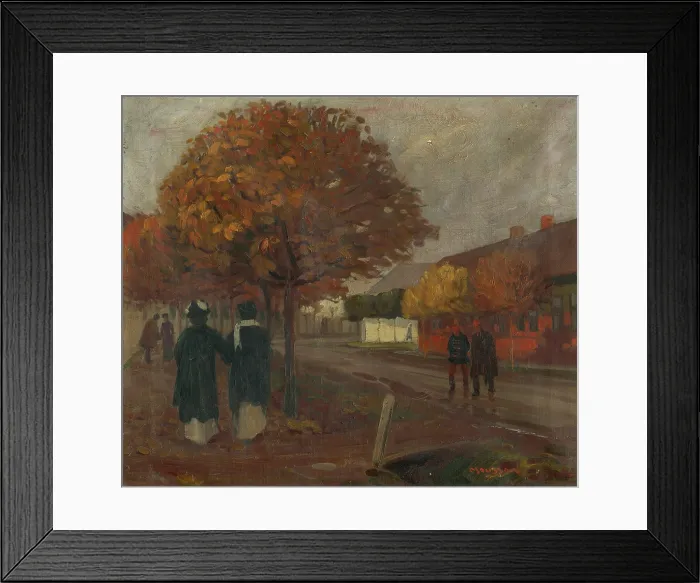 Framed Print : On a walk, 1914-1918. Creator: Teodor Jozef Mousson Framed Print : On a walk, 1914-1918. Creator: Teodor Jozef Mousson