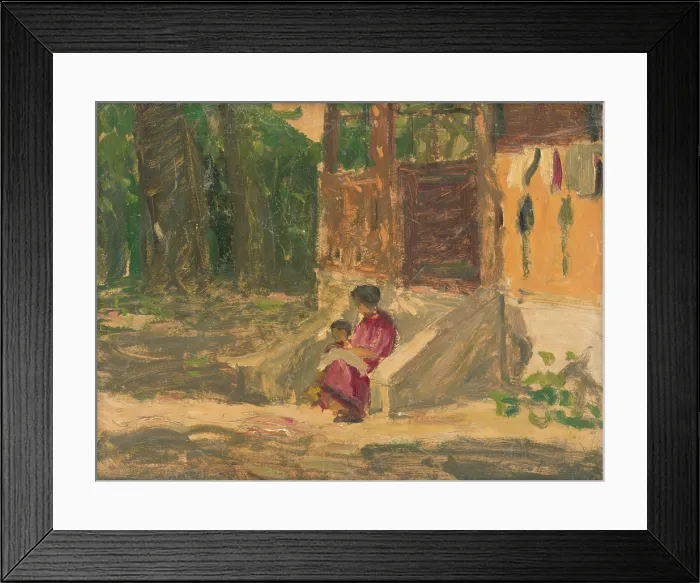Framed Print : In front of a House, around 1920. Creator: Teodor Jozef Mousson Framed Print : In front of a House, around 1920. Creator: Teodor Jozef Mousson