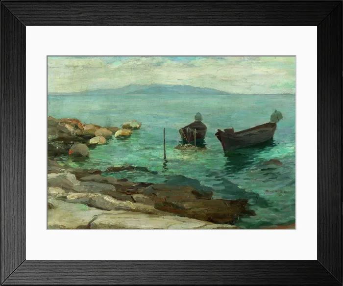 Framed Print : On the coast, 1913. Creator: Teodor Jozef Mousson Framed Print : On the coast, 1913. Creator: Teodor Jozef Mousson