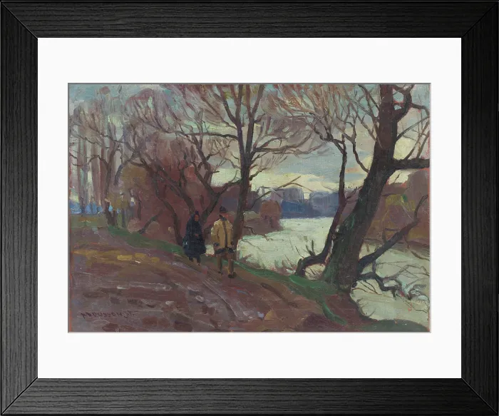Framed Print : River near Michalovce, before 1920. Creator: Teodor Jozef Mousson Framed Print : River near Michalovce, before 1920. Creator: Teodor Jozef Mousson