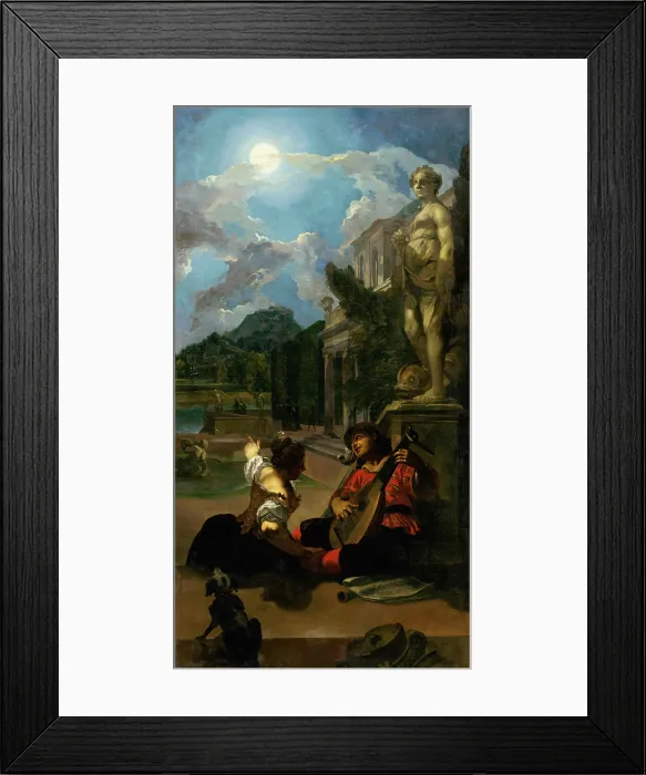 Framed Print : Early Evening Idyll, around 1770. Creator: Unknown Framed Print : Early Evening Idyll, around 1770. Creator: Unknown