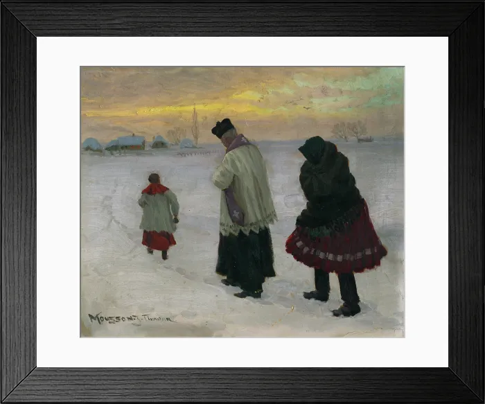 Framed Print : To the Last Anointing, before 1918. Creator: Teodor Jozef Mousson Framed Print : To the Last Anointing, before 1918. Creator: Teodor Jozef Mousson