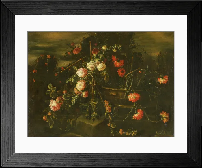 Framed Print : Flowers in Nature, 1730-1740. Creator: Unknown Framed Print : Flowers in Nature, 1730-1740. Creator: Unknown